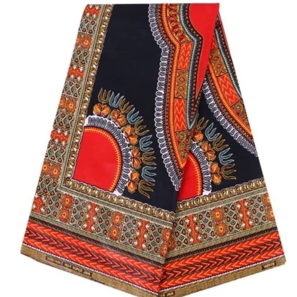 Royal Red African Print Dress - Coming Soon!! - Picture 7 of 8